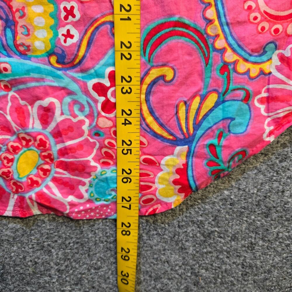 Talbots Top Womens Size Medium Pink Floral Button Up Long Sleeve Colorful Casual - Picture 6 of 9
